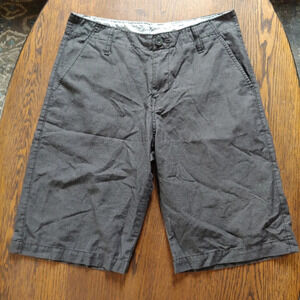 Calvin Klein Black and Gray Stripe Flat Front Shorts Size Boy's 18